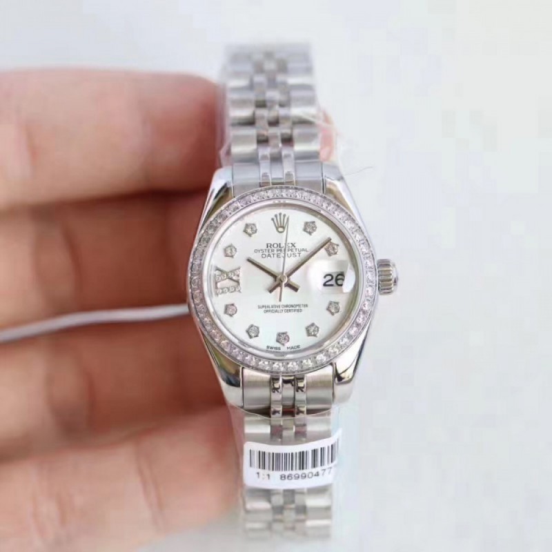 Rolex Lady Datejust 28 279136RBR 28MM N Stainless Steel & Diamonds Mother Of Pearl Dial Swiss 2671