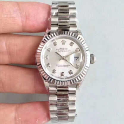 Rolex Lady Datejust 28 279166 28MM N Stainless Steel Silver Dial Swiss 2236