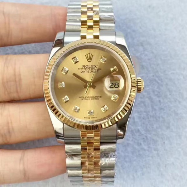 Rolex Datejust II 126333 41MM N Stainless Steel & Yellow Gold Champagne Dial Swiss 2836-2