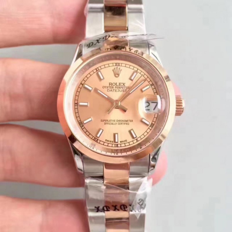 Rolex Datejust 31 178241 31MM JF Stainless Steel & Rose Gold Champagne Dial Swiss 2836-2