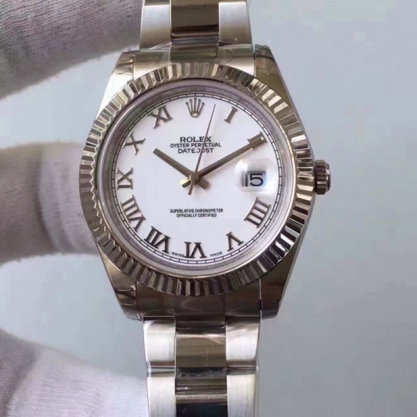 Rolex Datejust II 116334 2018 41MM EW Stainless Steel White Dial Swiss 3136