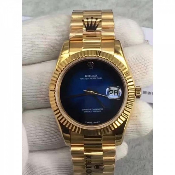 Rolex Datejust 41 Lapis Lazuli HK Yellow Gold Blue Dial Swiss 3255