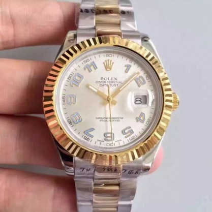 Rolex Datejust 41 126333 41MM NF Stainless Steel & Yellow Gold Rhodium & Arabic Dial Swiss 2836-2