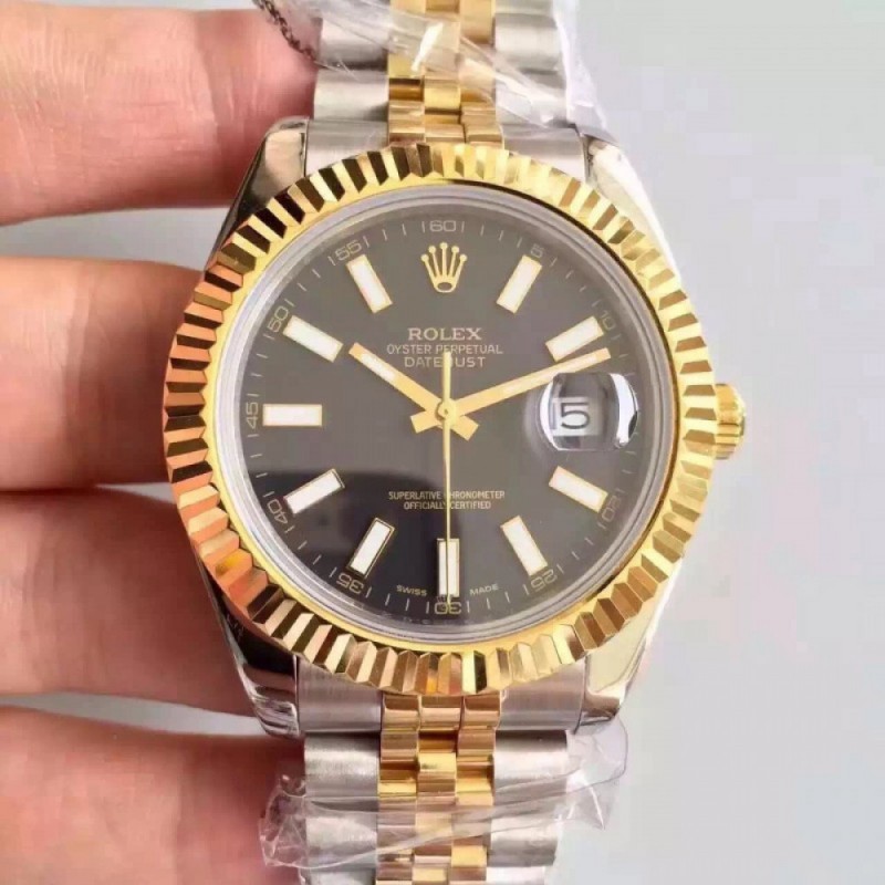 Rolex Datejust 41 126333 41MM NF Stainless Steel & Yellow Gold Black Dial Swiss 2836-2