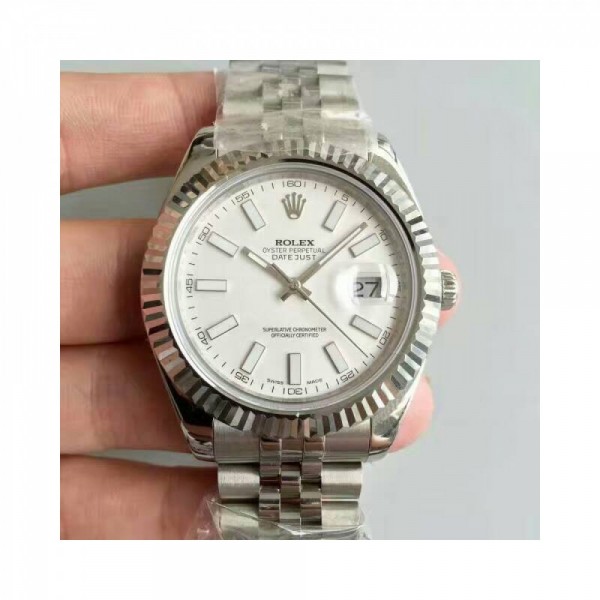 Rolex Datejust II 116334 41MM NF Stainless Steel White Dial Swiss 2836-2