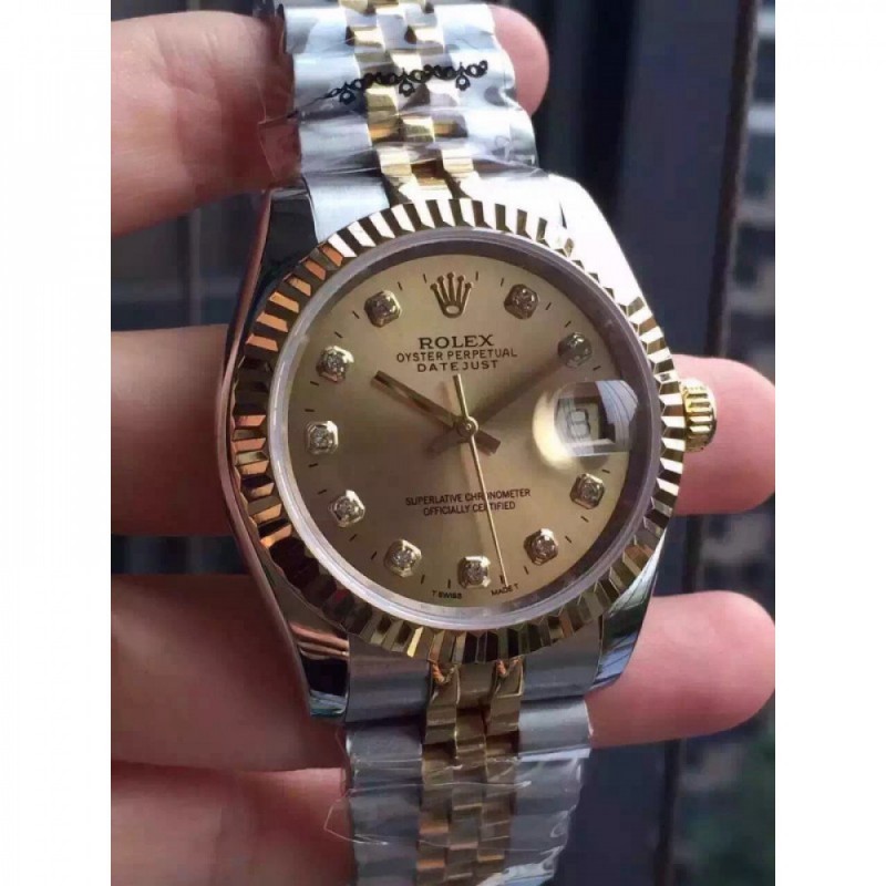 Rolex Lady Datejust 31 178273 V5 31MM Stainless Steel & Yellow Gold Champagne Dial Swiss 2836-2