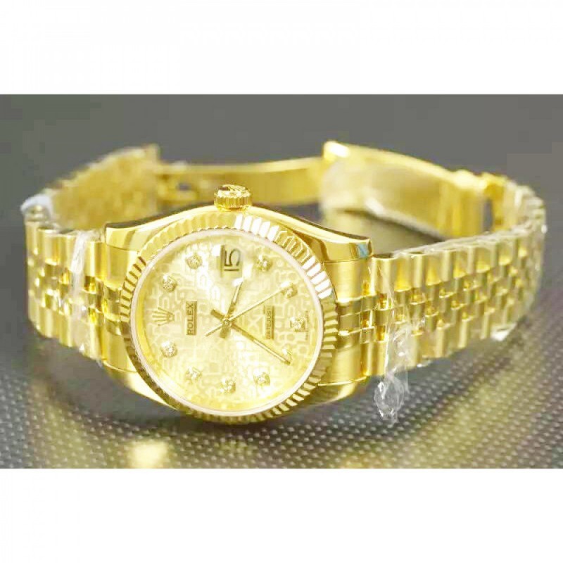 Rolex Datejust 116238 36MM Yellow Gold Champagne Dial Swiss 2836-2