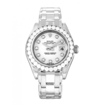 UK White Gold set with Diamonds Rolex Pearlmaster 80299-29 MM