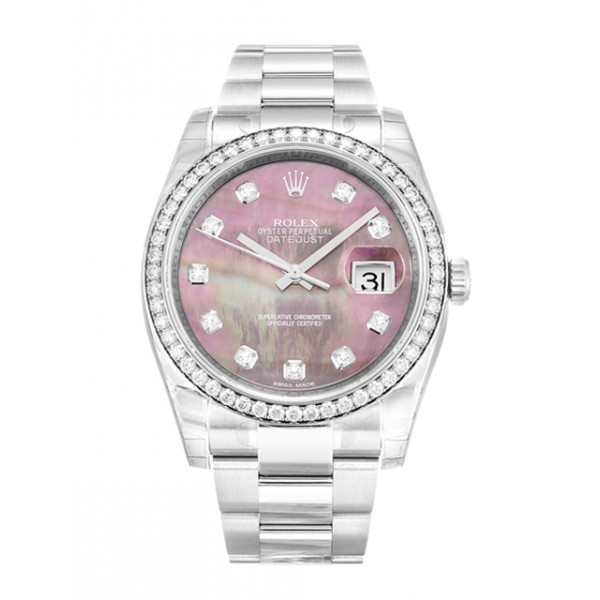 UK Steel & White Gold set with Diamonds Rolex Datejust 116244-36 MM