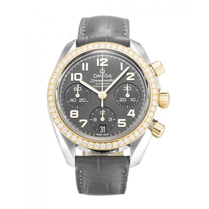 UK Steel & Yellow Gold set with Diamonds Omega Speedmaster Automatic Chronometer 324.28.38.40.06.-38 MM