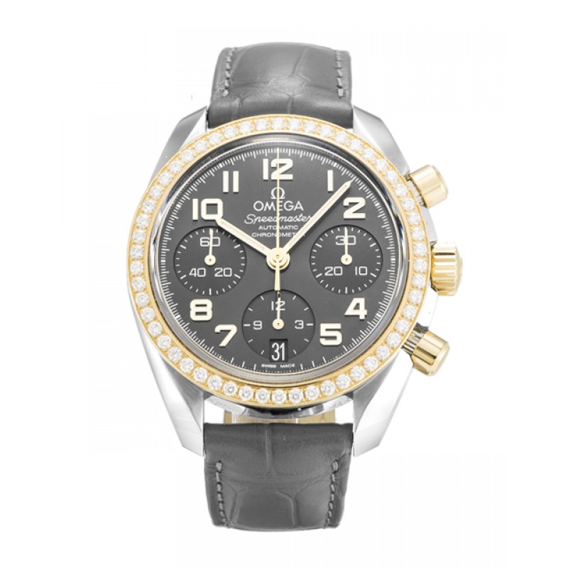 UK Steel & Yellow Gold set with Diamonds Omega Speedmaster Automatic Chronometer 324.28.38.40.06.-38 MM