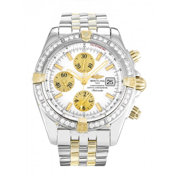 UK Steel & Yellow Gold set with Diamonds Breitling Chronomat Evolution B13356-43.7 MM