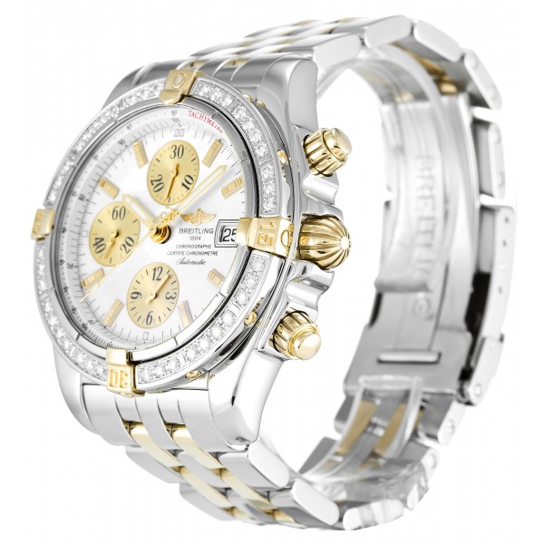 UK Steel & Yellow Gold set with Diamonds Breitling Chronomat Evolution B13356-43.7 MM