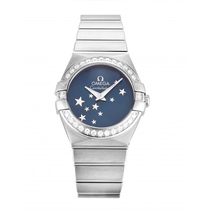 UK Steel set with Diamonds Omega Constellation Ladies 123.15.24.60.03.001-24 MM