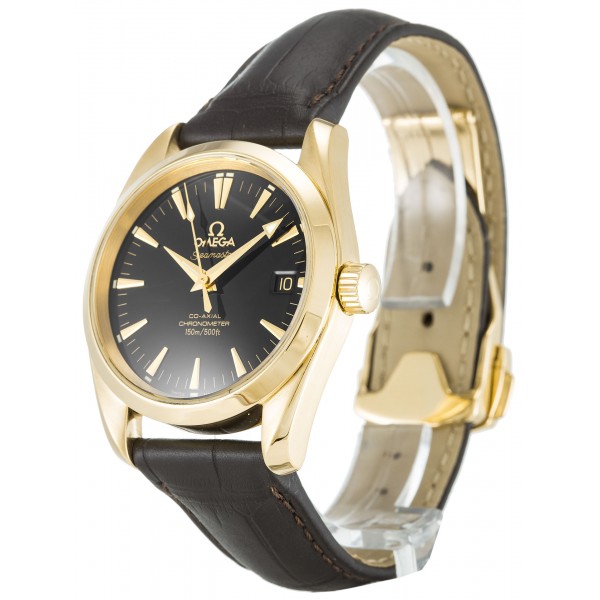 UK Yellow Gold Omega Aqua Terra 150m Mid-Size 2604.50.37-35 MM