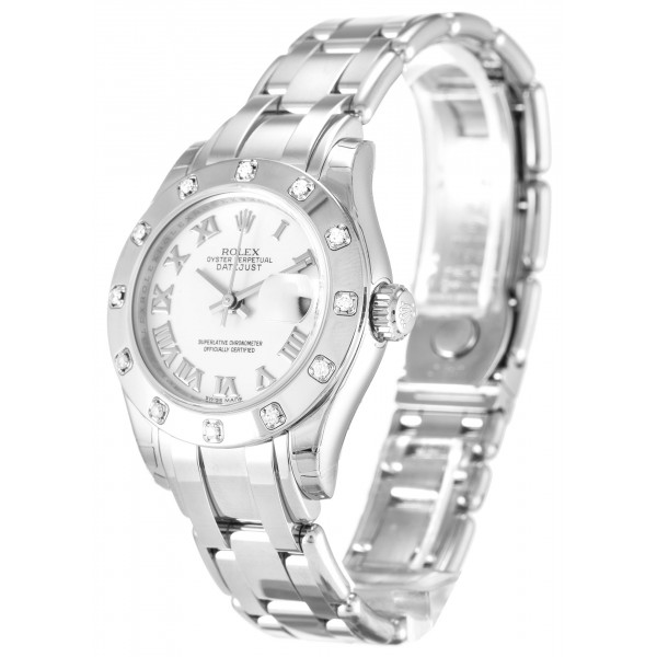 UK White Gold set with Diamonds Rolex Pearlmaster 80319-29 MM