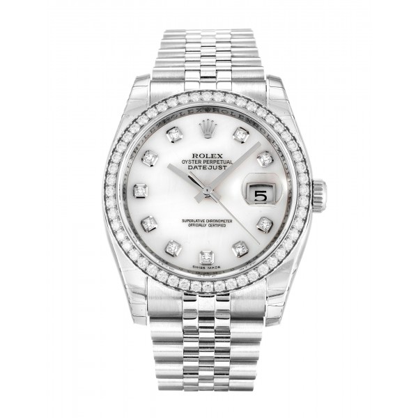 UK Steel & White Gold set with Diamonds Rolex Datejust 116244-36 MM