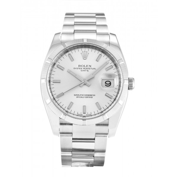 UK Steel Rolex Oyster Perpetual Date 115210-34 MM