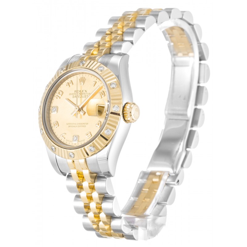 UK Steel & Yellow Gold set with Diamonds Rolex Datejust Lady 179313-26 MM