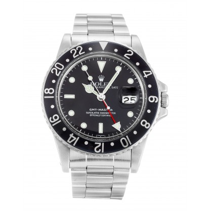 UK Black Steel Rolex GMT Master 16750-40 MM