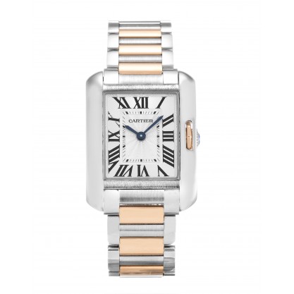 UK Steel & Rose Gold Cartier Tank Anglaise W5310036-23 MM