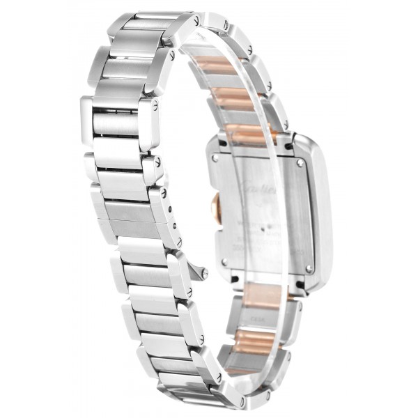 UK Steel & Rose Gold Cartier Tank Anglaise W5310036-23 MM