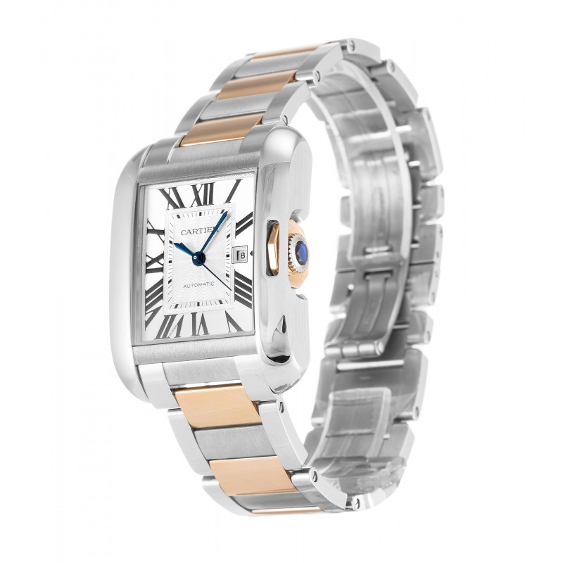 UK Steel & Rose Gold Cartier Tank Anglaise W5310037-29.8 MM