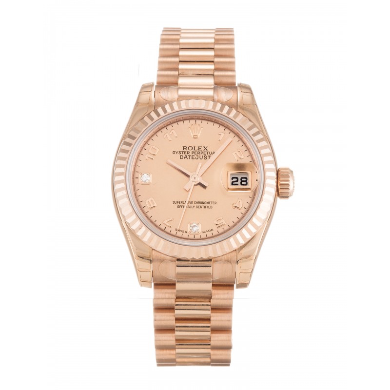 UK Rose Gold Rolex Datejust Lady 179175F-26 MM