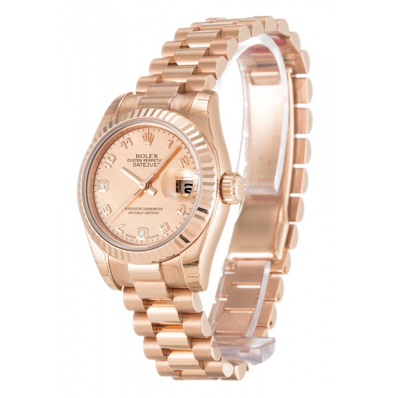 UK Rose Gold Rolex Datejust Lady 179175F-26 MM