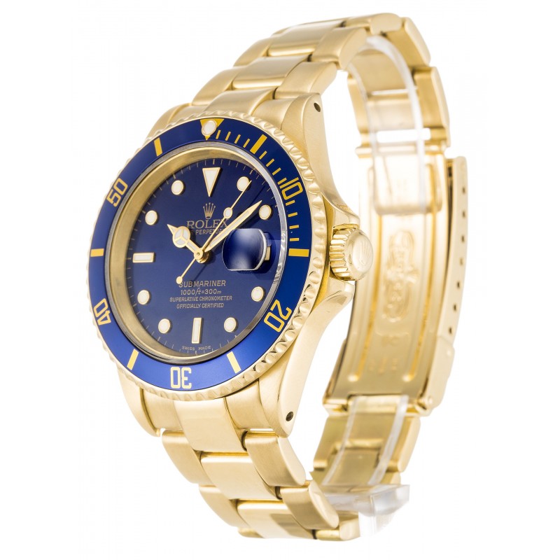 UK Yellow Gold Rolex Submariner 16618-40 MM