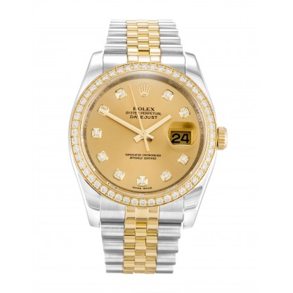 UK Steel & Yellow Gold set with Diamonds Rolex Datejust 116243-36 MM