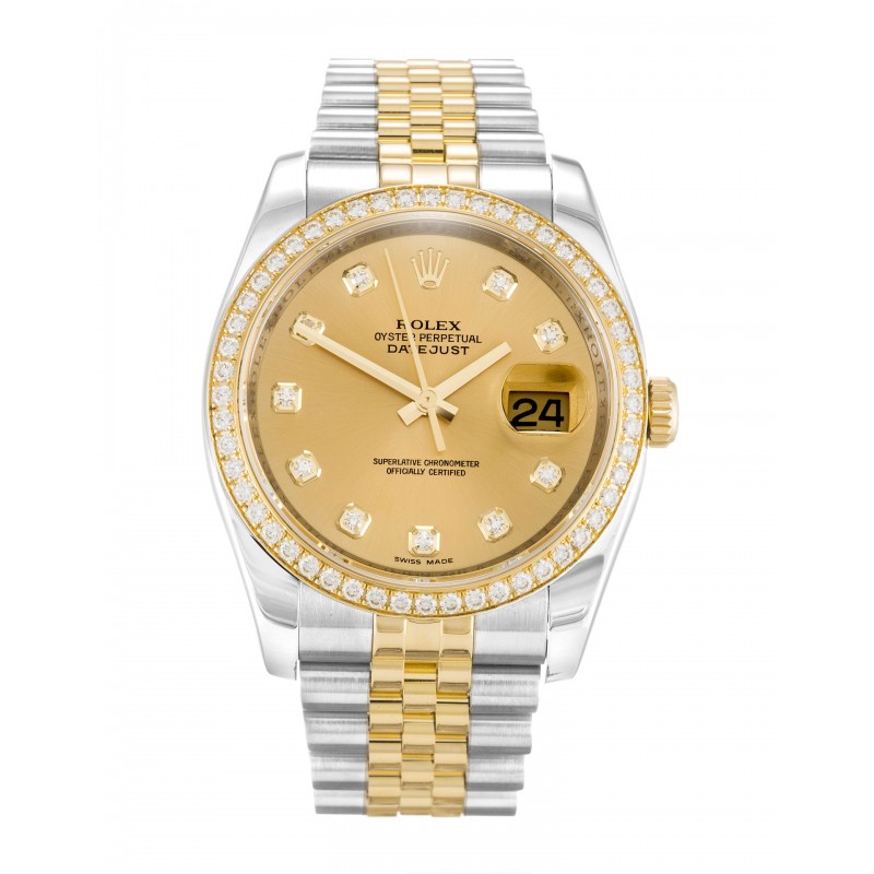 UK Steel & Yellow Gold set with Diamonds Rolex Datejust 116243-36 MM