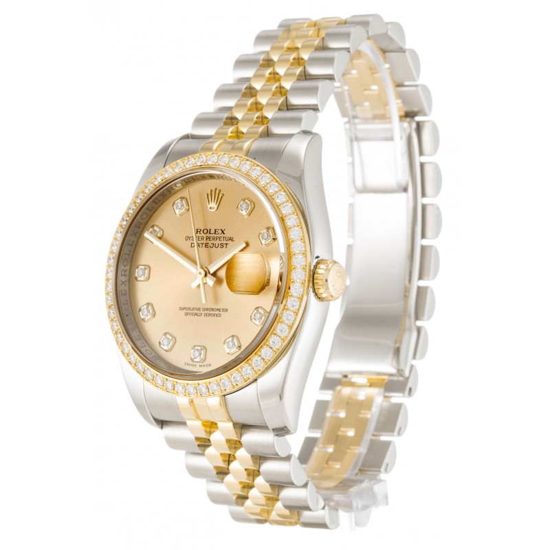 UK Steel & Yellow Gold set with Diamonds Rolex Datejust 116243-36 MM