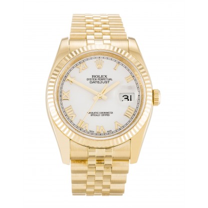 UK Yellow Gold Rolex Datejust 116238-36 MM