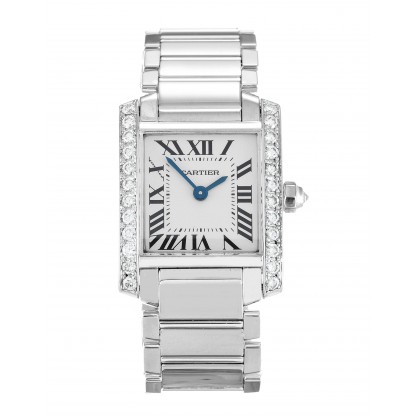 UK White Gold set with Diamonds Cartier Tank Francaise WE1002S3-25 MM