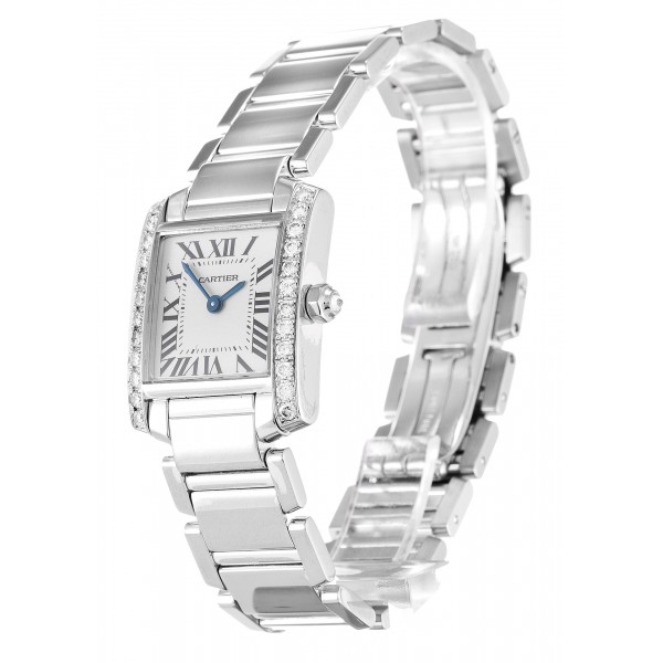 UK White Gold set with Diamonds Cartier Tank Francaise WE1002S3-25 MM