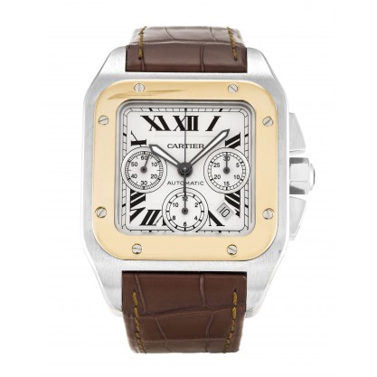 UK Steel & Yellow Gold Cartier Santos 100 W20091X7-42 MM