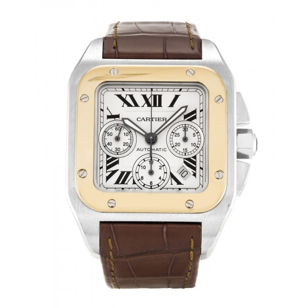 UK Steel & Yellow Gold Cartier Santos 100 W20091X7-42 MM