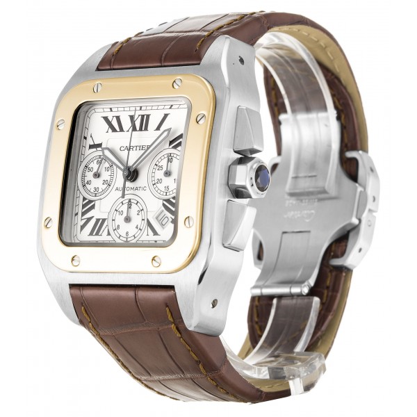 UK Steel & Yellow Gold Cartier Santos 100 W20091X7-42 MM