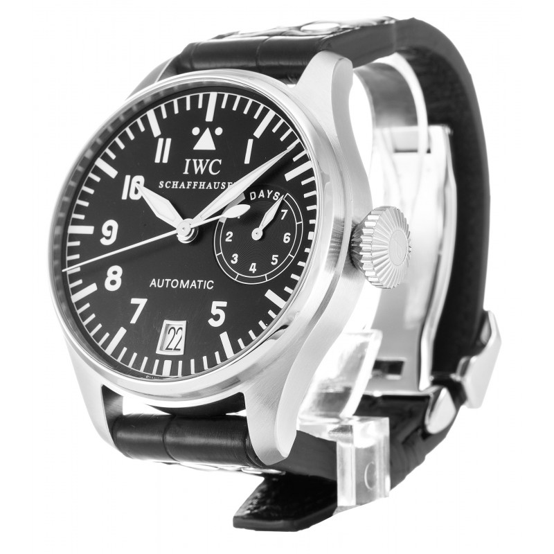 UK Black Leather  IWC Big Pilots IW500201-46 MM