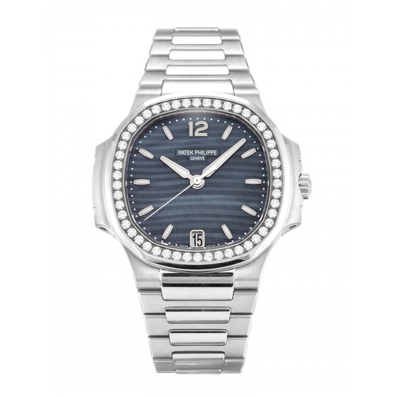 UK Steel set with Diamonds Patek Philippe Nautilus 7018/1A-33.6 MM