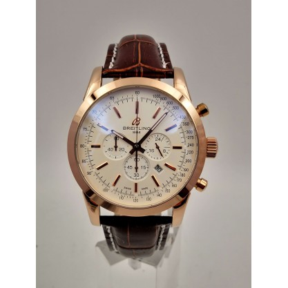 UK Rose Gold Breitling Transocean Chronograph RB0152-43 MM