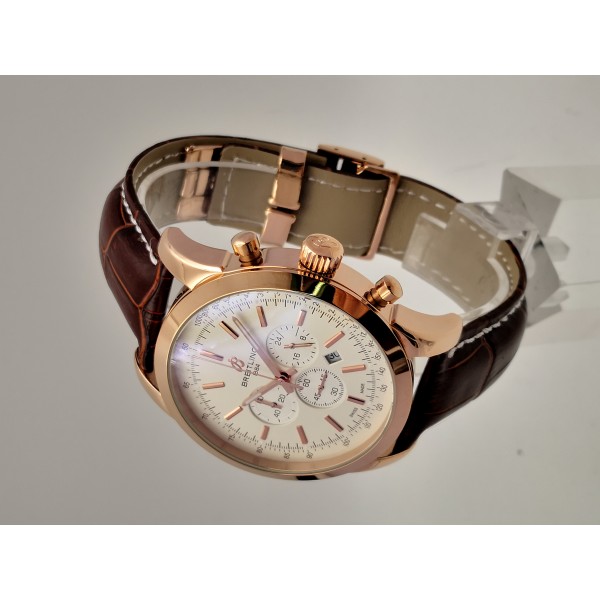 UK Rose Gold Breitling Transocean Chronograph RB0152-43 MM