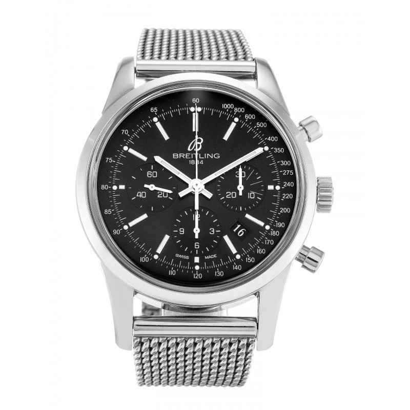 UK Steel Breitling Transocean Chronograph AB0152-43 MM