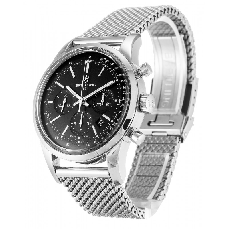 UK Steel Breitling Transocean Chronograph AB0152-43 MM