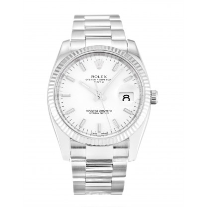 UK Steel & White Gold Rolex Oyster Perpetual Date 115234-34 MM