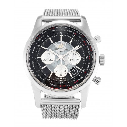 UK Steel Breitling Transocean Chronograph AB0510-46 MM