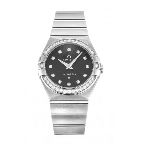 UK Steel set with Diamonds Omega Constellation Small 123.15.27.60.51.001-27 MM