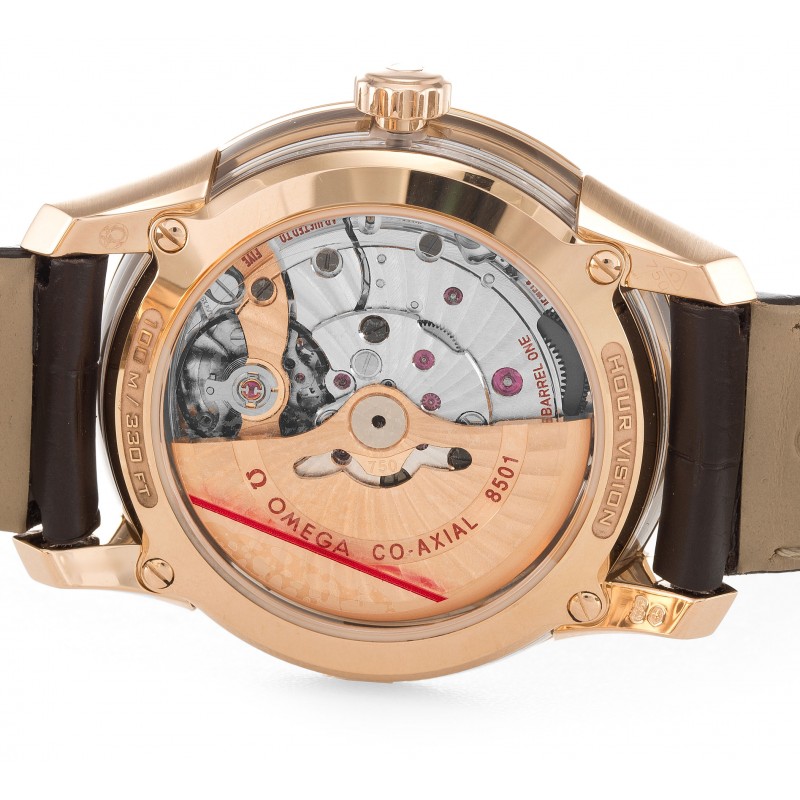 UK Red Gold Omega De Ville Hour Vision 431.63.41.21.13.001-41 MM