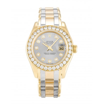 UK Yellow Gold set with Diamonds Rolex Pearlmaster 80298-29 MM